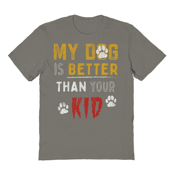 Mydogisbetter Humor Graphic Charcoal Men's Cotton T-Shirt