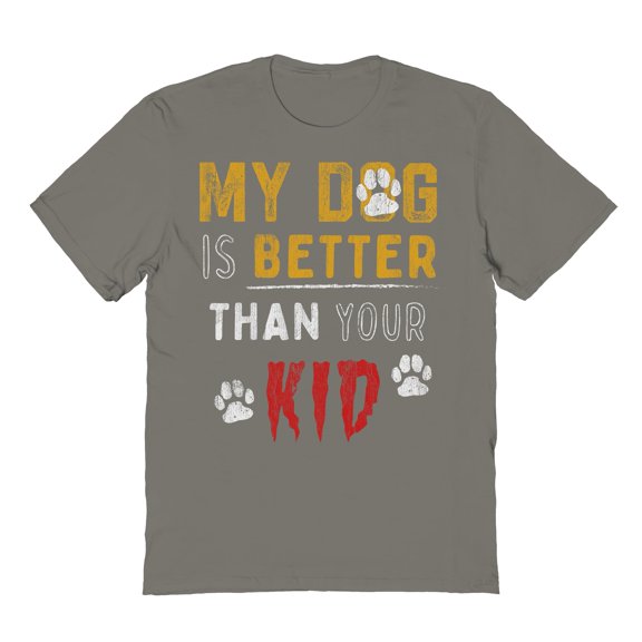 Mydogisbetter Humor Graphic Charcoal Men's Cotton T-Shirt