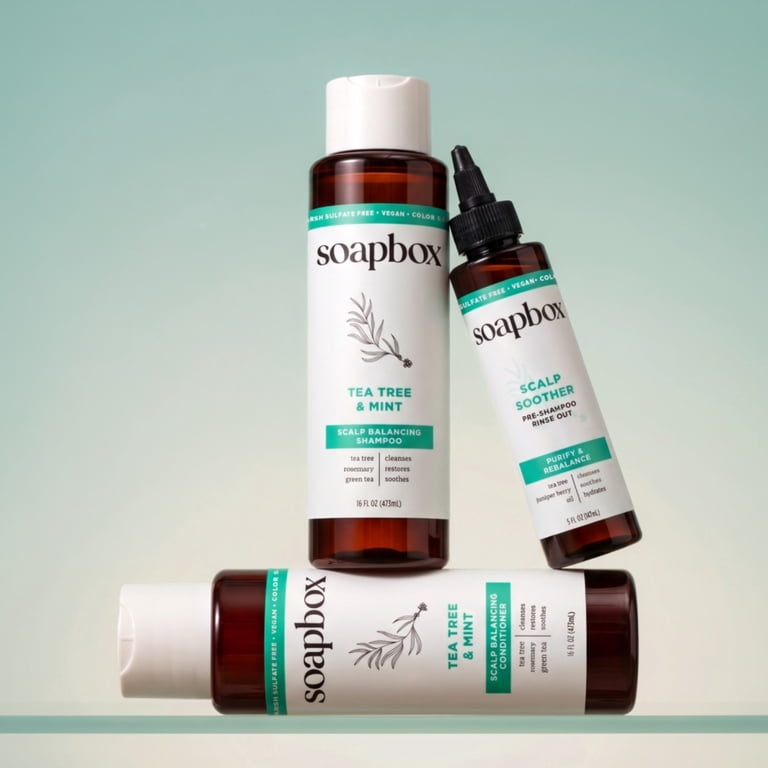 Soapbox Tea Tree & Mint Scalp Balancing Shampoo photo 7