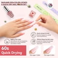 thumbnail image 4 of SAVILAND Quick Dry Nail Polish: 6Pcs Hot Sheer Color Nail Polish Set Neutral Solid Color Pink Nudes Glitter Nail Polish Kit Castor Oil Non Gel Nail Polish Finger Toe, 4 of 7