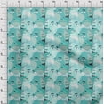 thumbnail image 4 of oneOone Georgette Viscose Turquoise Green Fabric Abstract Face Sewing Craft Projects Fabric Prints By Yard 42 Inch Wide, 4 of 4