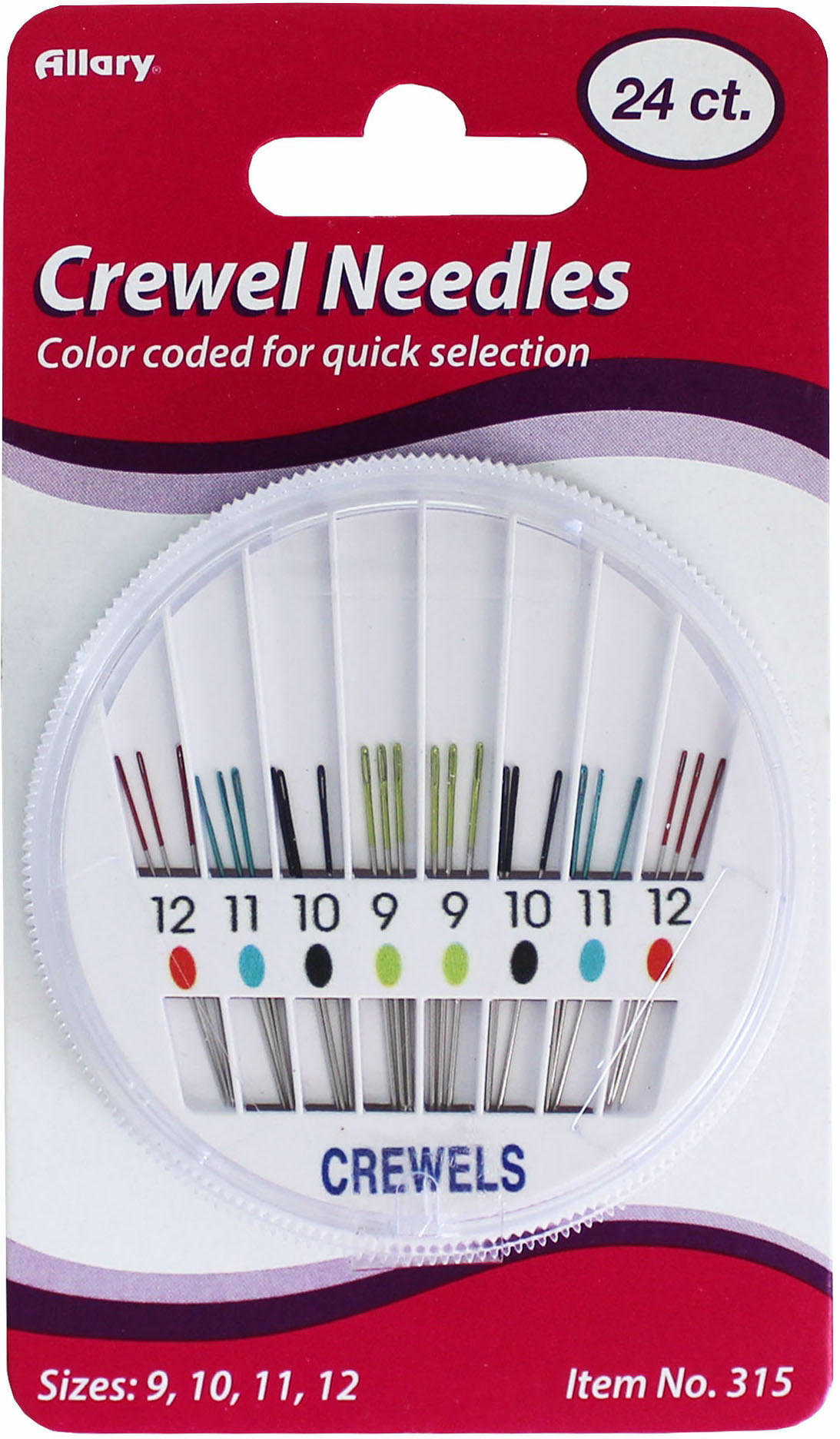 Allary Ball Point Hand Sewing Needles 24/Pkg-Assorted