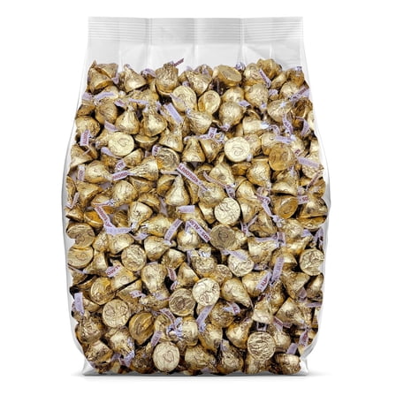 Hershy's Kissis Milk Chocolate With Almonds Bulk Chocolate Halloween Candy | Approx. 440 Pieces | 5 Pounds | Individually Wrapped Candy for Parties, Buffets, Gifts, and Treats!