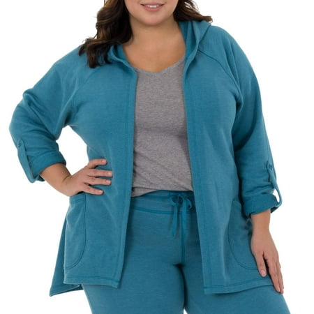 Women's Plus-Size Active Hoodie Cardigan
