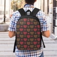 thumbnail image 5 of Disketp Gold Glitter Heart School Backpack, Lightweight Basic Middle School Bookbags 17 Inch Casual Daypack for Student College, Travel or Outdoor, 5 of 6