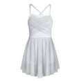 thumbnail image 3 of Leotardo de gimnasia para niñas, vestido de patinaje artístico brillante, camisola de malla con empalme de bailarina, vestido superpuesto de baile de Ballet lírico, 3 of 5