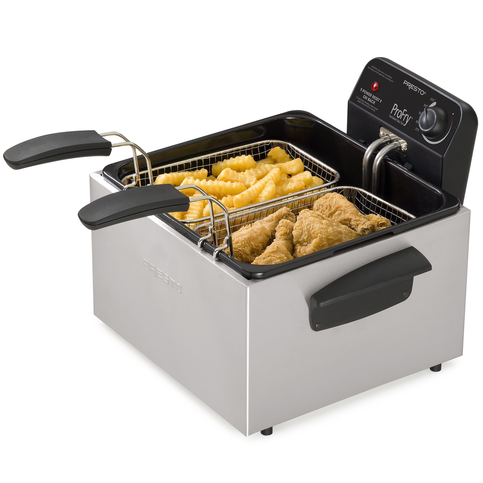 Electric Deep Fryer 2 Liter Stainless Steel Countertop Fry Basket Kitchen Cooker 