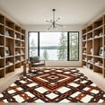 thumbnail image 2 of ODIKA 3'x5' Machine Washable Non-Slip Area Rug, Geometric Burnt Orange High Traffic Rug, Orange, 1103106, 2 of 7