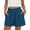 E2-Blue Pants, variant on Women's Plus Size Cotton Linen Shorts High Waisted Elastic Pleated Shorts Loose Fit Summer Casual Shorts with Side Pockets S-3XL Navy Shorts