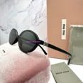 thumbnail image 3 of New MIU MIU Sunglasses Black Round Gold Metal Logo 100% Authentic Womens MU04ZS, 3 of 6