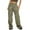 Army Green, variant on Bigersell Women's Pant Leggings Full Length Pants Women's Casual Pocket Low-Waisted Jeans Spice Girl Retro Straight Workwear Pants Ladies' Stretch Juniors Pants
