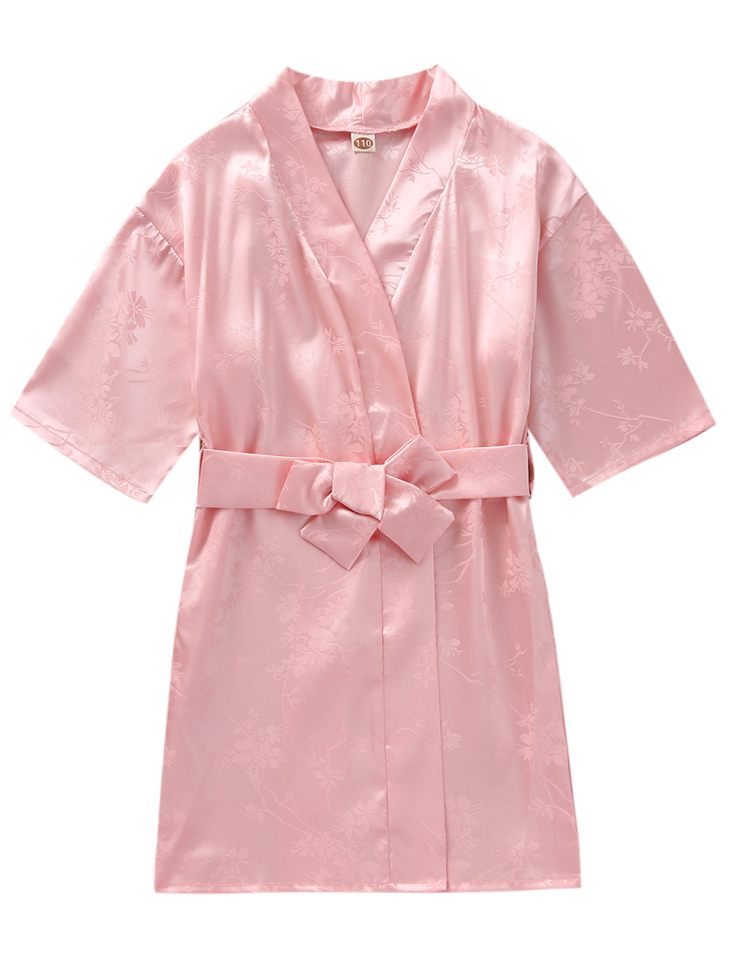 Ma&Baby Toddler Baby Girls Pajama Gowns Silk Satin Kimono Pajamas