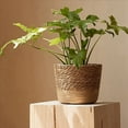 thumbnail image 3 of 2X Maceta de Flores Tejida de Paja, Cesta de Mimbre, Cesta de Almacenamiento de Maceta de Ratán, Cesta de Macetero Tejida Hecha una Mano L, 3 of 5