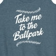 thumbnail image 3 of Instant Message - Take Me to the Ballpark - Women's Racerback Graphic Tank, 3 of 5