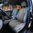 thumbnail image 2 of FH Group Universal Fit Faux Leather Seat Cushion Cover Pad Protectors Front - Gray 1Pc, 2 of 6