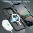 thumbnail image 6 of Solennerer for iPhone 12 Pro Max Case, iPhone 12 Pro Max Magnetic Phone Case Compatible with MagSafe, Translucent Matte Shockproof Anti-Fingerprint Phone Slim Case for iPhone 12 Pro Max 6.7", Black, 6 of 9