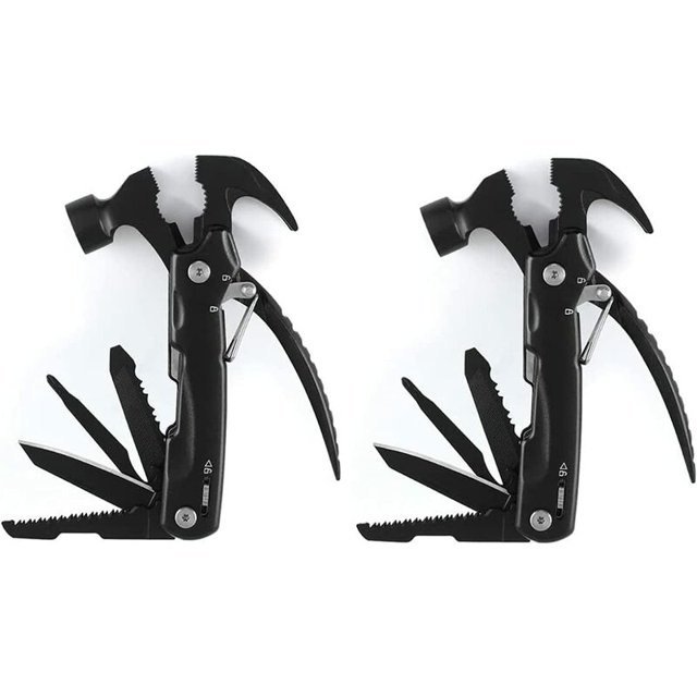 Mini martillo multifunción 12 en 1, kit de herramientas de martillo multifuncional Cool Gadget para acampar al aire libre, senderismo, supervivencia en el hogar, regalo de cumpleaños para papá, novio,