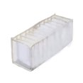 thumbnail image 2 of Honeycomb Compartment Underwear Drawer Organizer Set, Mesh Fabric Closet Dividers, Foldable Clothing Storage Bin for Bedroom Beige L, 2 of 4