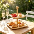 thumbnail image 5 of Wooden 2-Tier Cupcake Stand with Detachable Trays for Birthday Parties Weddings and Events Dessert Display Rack, 5 of 7