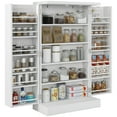 thumbnail image 2 of HOMCOM 41" Kitchen Pantry with 12 Spice Racks and Adjustable Shelves White, 2 of 9
