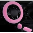 thumbnail image 1 of Juego de 2 fundas de volante de felpa Sincero suave antideslizante para coche, 1 of 5