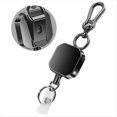 thumbnail image 2 of RetráCtil, Carrete para Llaves con Soporte para Tarjeta de IdentificacióN de Metal Resistente, con MosquetóN con Clip para CinturóN, CordóN Acero 27,5 Pulgadas, 2 of 8