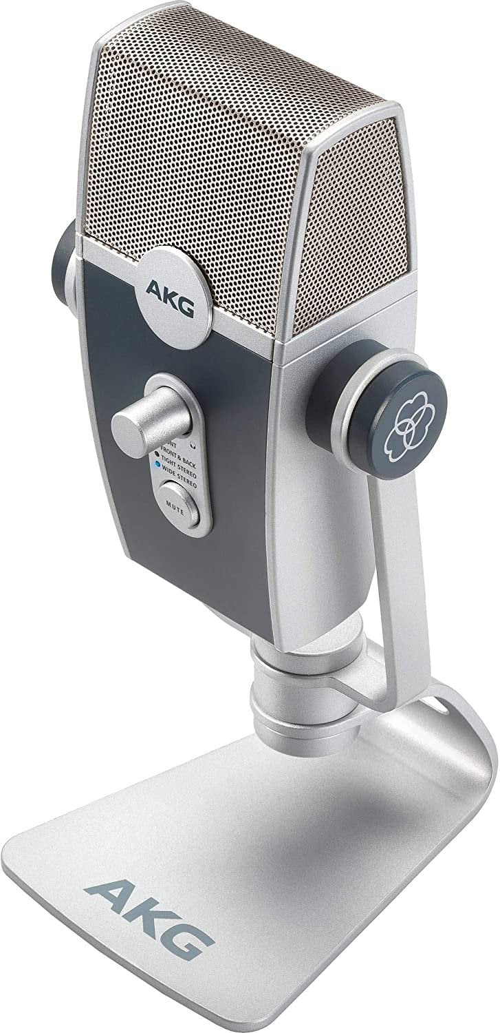 AKG Pro Audio Lyra Ultra-HD, Four Capsule, Multi-Capture Mode, USB-C Condenser Microphone for Recording and Streaming with Pop Filter, Extension USB Cable, and 4-Port USB Hub Bundle