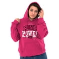 thumbnail image 3 of Pink Power Breast Cancer Awareness Women Plus Size Graphic Pullover Hoodie Brisco Brands 3X, 3 of 3
