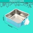 thumbnail image 5 of Barhoo Hanging Stainless Steel Pet Bowl Anti-Spill Fixed Water Feeder for Dogs Cats Rabbits Durable Feeding Station Easy Install Cage Mounted Food Dish Pet Bowl *1, 5 of 8