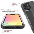 thumbnail image 3 of iPhone 13 Case,Dteck Shockproof Rubber Bumper Hybrid PC Gradient Lightweight Slim Transparent Back Cover without Screen Protector For Apple iPhone 13 6.1-inch,Black, 3 of 7