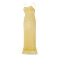 thumbnail image 5 of Liacowi Women Backless Long Dress Spaghetti Strap Low Cut Floral Print Ruffle Tiered Dress Summer Bodycon Dress, 5 of 7