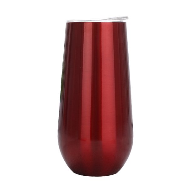 Advancent Copas de cóctel Flauta de champán Vaso de vino de acero inoxidable Rojo transparente Type2 NO2