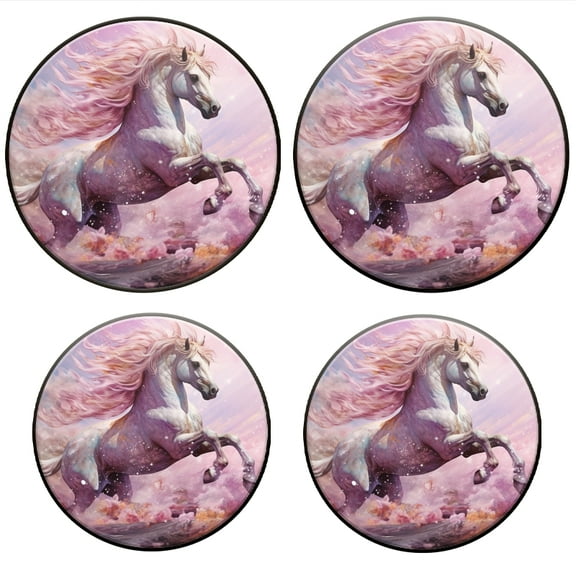 Bahomeck Electric Stove Burner Covers Set Of 4,Colourful Unicorn On Ocean Metal Gas Stove Burner Covers,Protecting Gas Stoves,8 Inch And 10 Inch