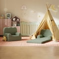 thumbnail image 3 of Ataucjin Kids Couch,2-in-1 Convertible Teddy Fleece Fabric Toddler Sofa Chair,Toddler Chair Comfy,Convertible Sofa to Lounger,Soft Fold Out Couch Lounger for Kids,Comfy Children's Sofa Bed, 3 of 7