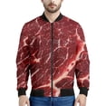 thumbnail image 4 of Chaqueta con cremallera y estampado de carne, ropa con impresión 3D, chaquetas de bombardero para hombres y mujeres, ropa informal de moda, divertida chaqueta de vuelo unisex, tops, 4 of 4