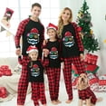 thumbnail image 3 of Pijamas familiares navideños a juego, conjuntos de pijamas de manga larga, gafas de sol, Papá Noel, negro, Navidad en julio, 3 of 4