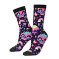 thumbnail image 1 of Fotbe cartoon Skull rainbow space Calcetas Largas con Estampado para Hombre y Mujer – Calcetas de Compresión Transpirables y Elásticas, Viajar y Uso Diario Talla 5-11, 1 of 6