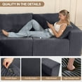 thumbnail image 6 of 109" Modular Sectional Sofa, L-Shape Sofa with 30 Inch Deep Seat, Upholstered Boneless Couches with Chaise, Comfy Cloud Couch for Living Room, Grey, 6 of 7
