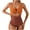 Coffee, variant on Bathing Suit for Women 2025 New Swimming Fashion Women's One Piece Swimsuits Tummy Control Cutout High Waisted Bathing Suit Wrap Tie Back 1 Piece Swimsuit