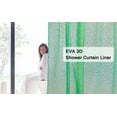 thumbnail image 5 of Green Shower Curtain Liner Water Cube & Hooks, MAZBFF 72 "x72" PEVA Mouldproof Plastic Shower Curtain Liner & 12 Hooks, 5 of 5
