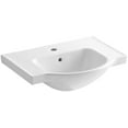 thumbnail image 2 of KOHLER K-5248-1-0 Veer Single-Hole Sink Basin, 24-Inch, White, 2 of 4