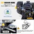 thumbnail image 4 of HPDMC 14HP 3-in-1 Gas Powered Air Compressor (30 Gal ASME Tank), 200A Welder & 6000W Generator - 180 PSI Two-Stage Piston Compressor with Electric Start - Truck Mount Portable Power Unit, 4 of 10