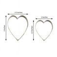 thumbnail image 3 of Efavormart 2 Pcs Heart Shaped Stainless Steel Cookie Cutter Wedding Favor Set with Clear Gift Box, 3 of 8