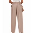 thumbnail image 3 of Women'S Pants Casual Button Up High Waisted Wide Leg Trousers Khaki S, 3 of 7
