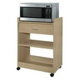 thumbnail image 2 of Kings Brand Furniture - Kitchen Island Microwave Serving Cart Cabinet with Drawer and Shelfs for Storage (Beech), 2 of 4
