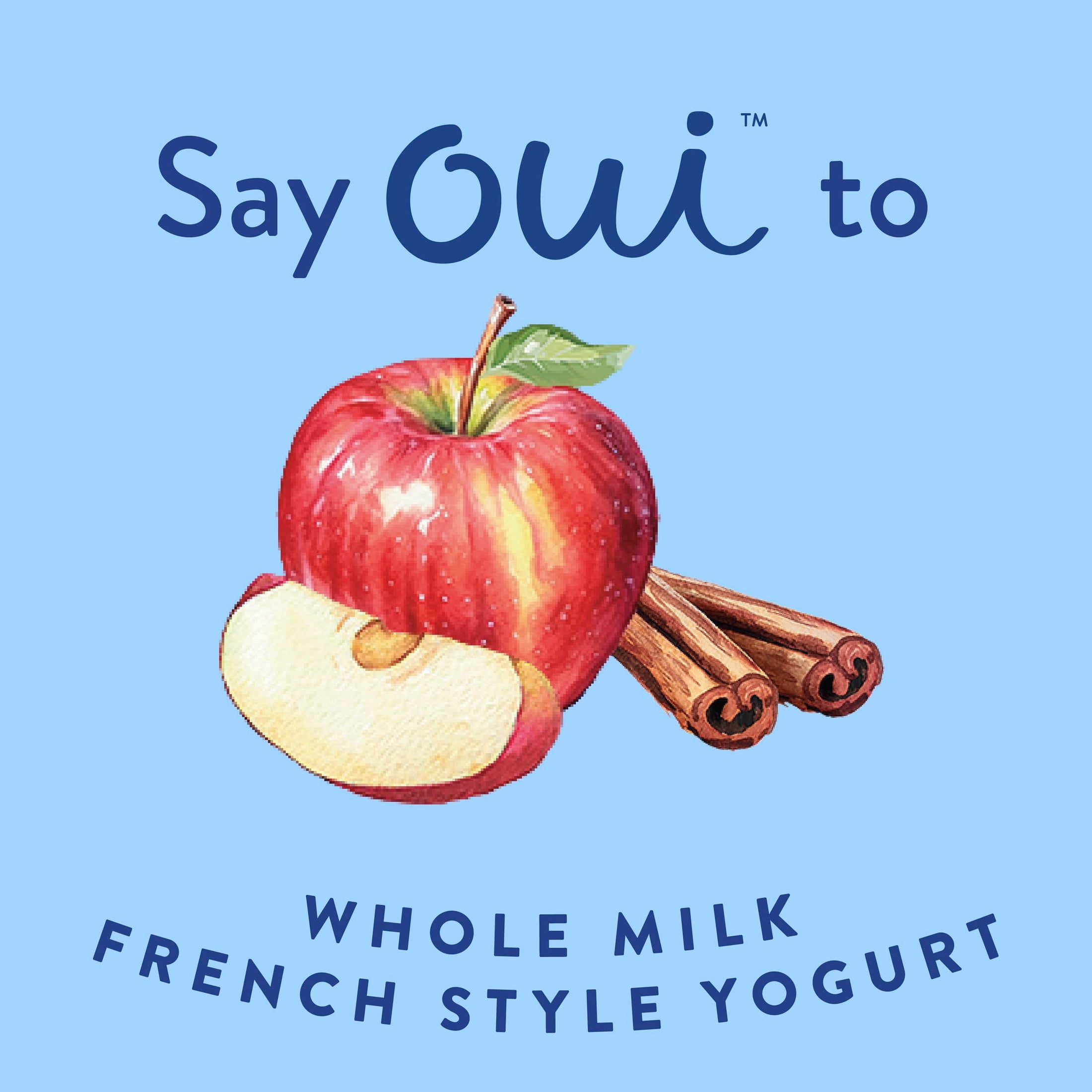 Oui by Yoplait Creamy Whole Milk Yogurt, Cinnamon & Apple, 5 OZ Jar