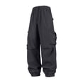 thumbnail image 3 of Men's Casual Straight Cargo Pants, Trousers, Joggers, Elastic Waist Drawstring Stretchy Lightweight Breathable Quick Dry, Multi-Pocket Relaxed Fit, Daily Gym Hiking Streetwear, 3 of 7