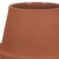 thumbnail image 3 of Decorative Flower Vase, Terracotta Inspired Orange Ceramic 10 Inch, 3 of 7