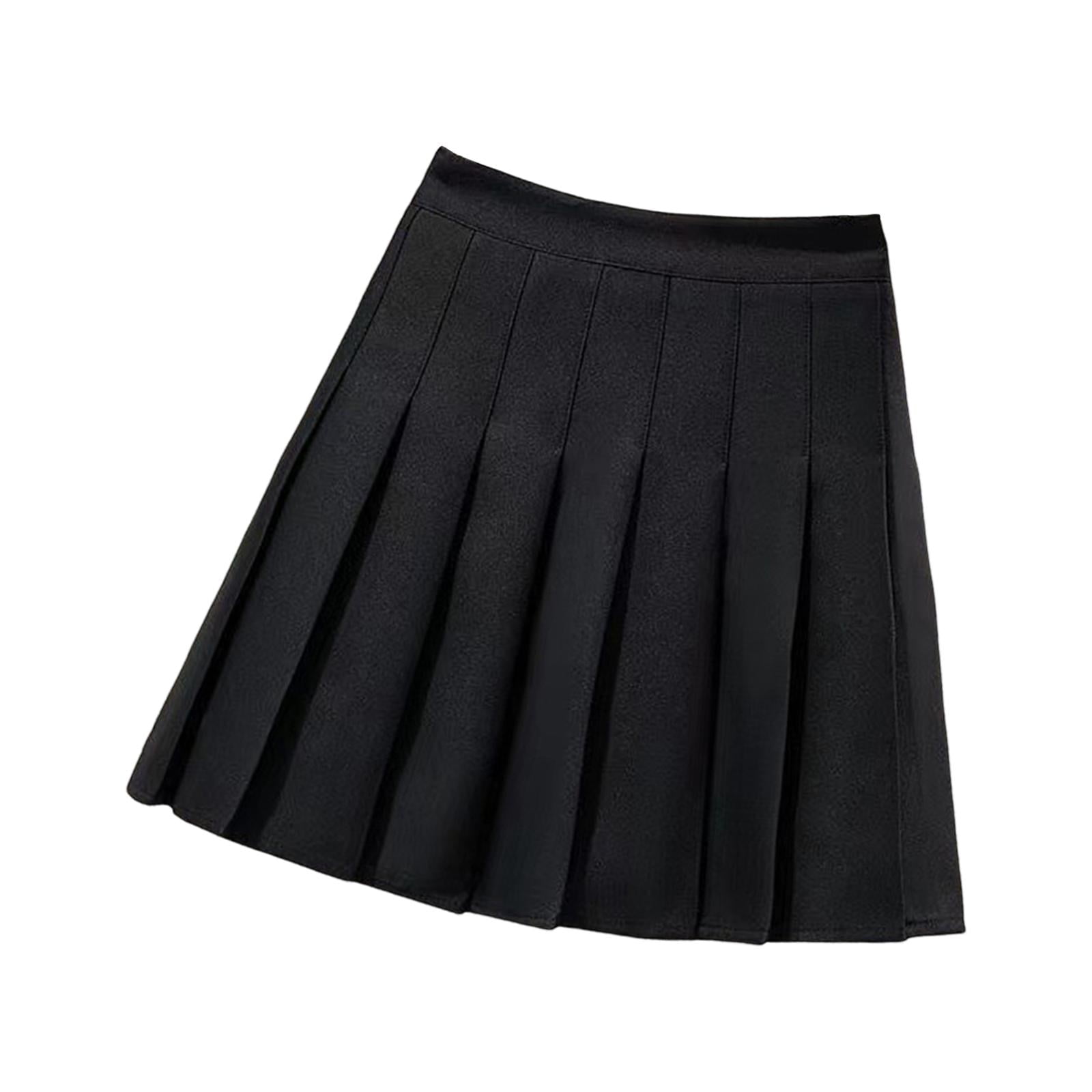 Women Pleated Skirt High Waisted Clothing Lining Shorts Breathable Tennis Skirts L