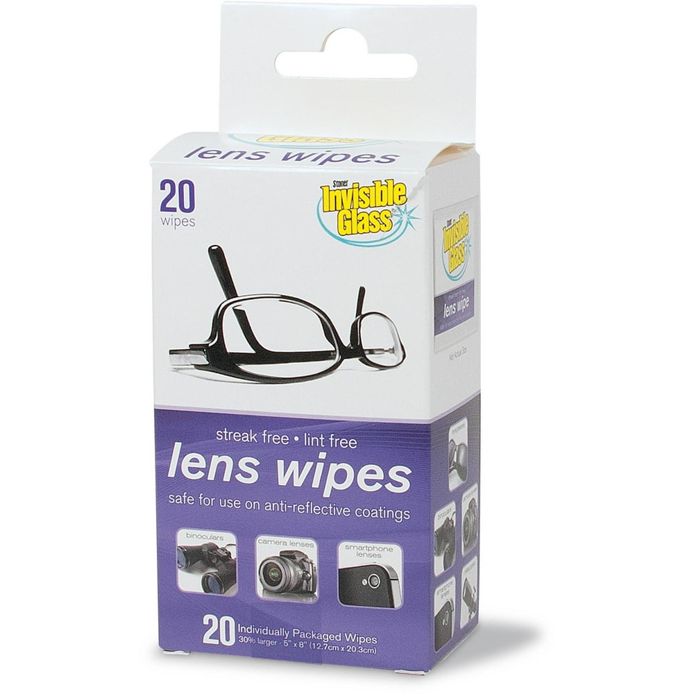 Invisible Glass Lens Wipes, 20ct